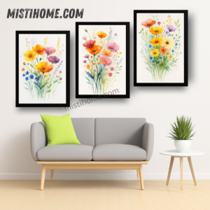 Glass-Protected Framed Wall Art – 3 Piece "21"